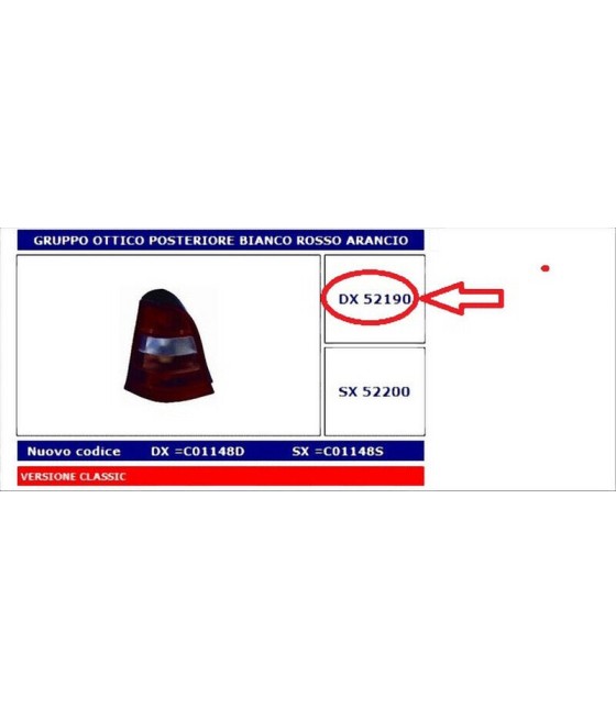 52190 FANALE POSTERIORE DX...