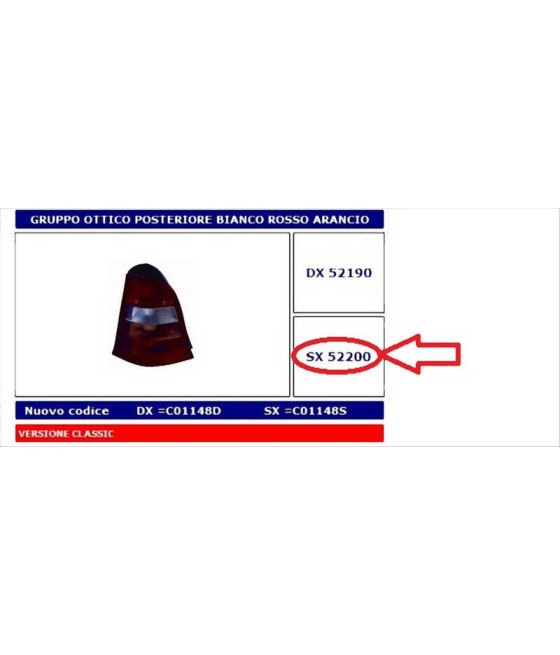 52200 FANALE POSTERIORE SX...