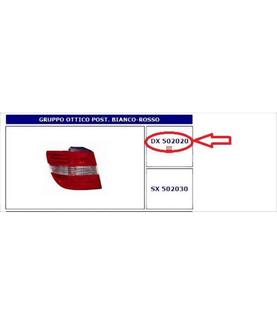 502020 FANALE POSTERIORE DX...