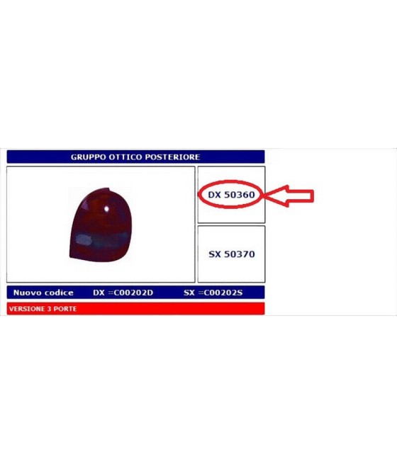 50360 FANALE POSTERIORE DX...