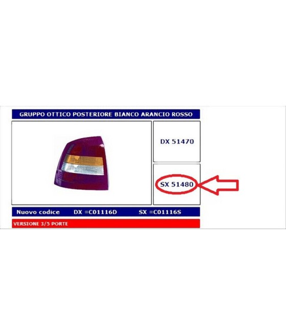 51480 FANALE POSTERIORE SX...