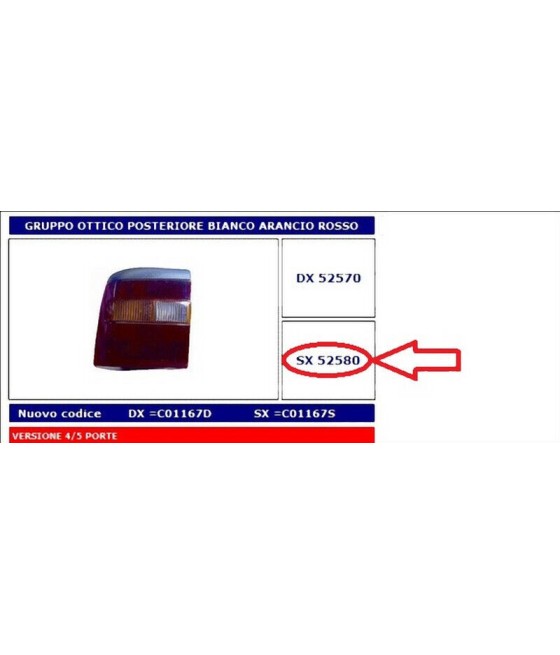 52580 FANALE POSTERIORE SX...