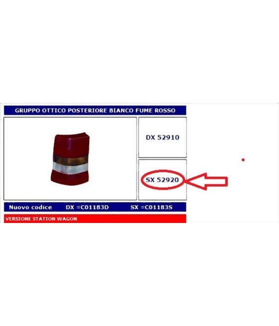 52920 FANALE POSTERIORE DX...