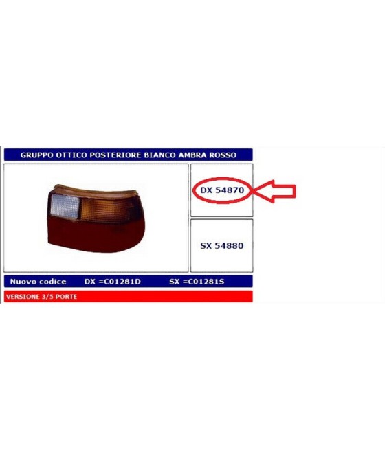 54870 FANALE POSTERIORE DX...