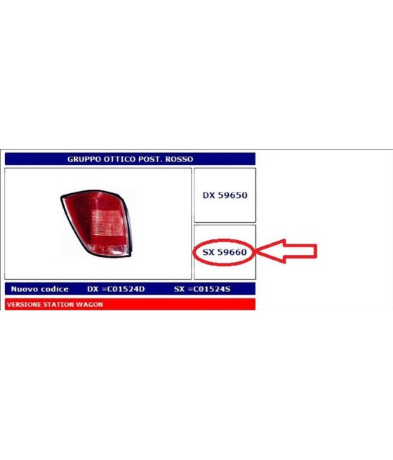 59660 FANALE POSTERIORE SX...
