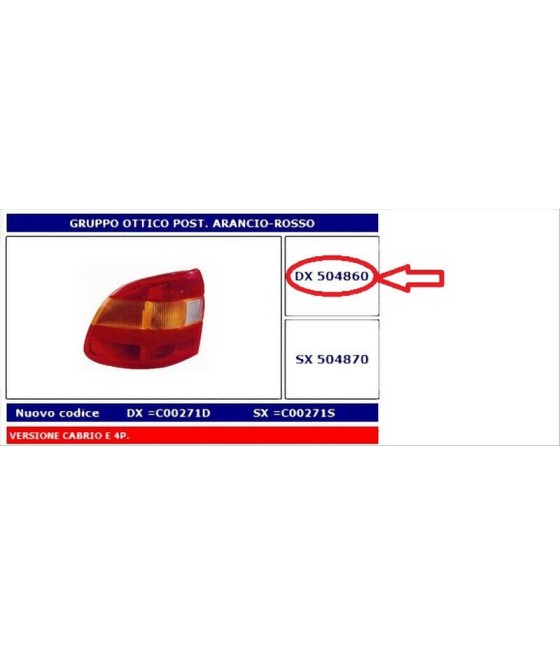 504860 FANALE POSTERIORE DX...
