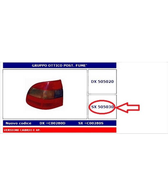 505030 FANALE POSTERIORE SX...