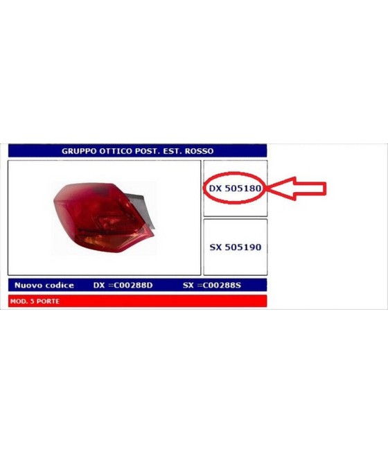 505180 FANALE POSTERIORE...