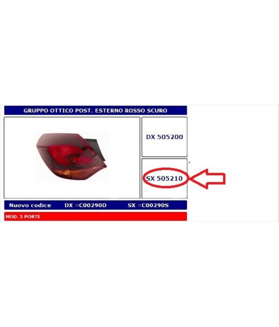 505210 FANALE POSTERIORE...