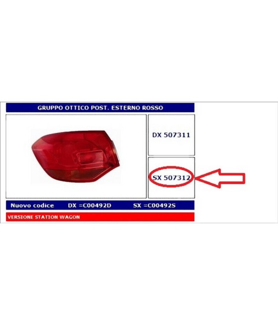 507312 FANALE POSTERIORE...