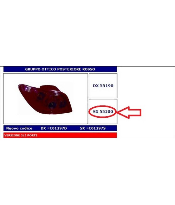 55200 FANALE POSTERIORE SX...