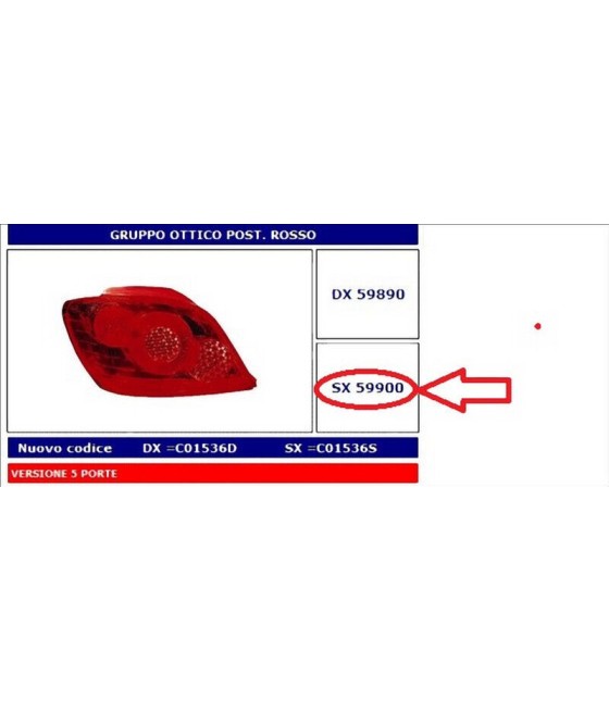 59900 FANALE POSTERIORE SX...