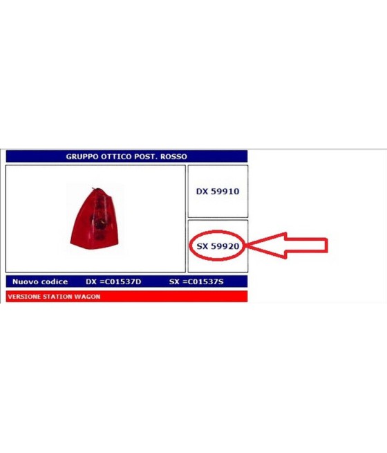59920 FANALE POSTERIORE SX...