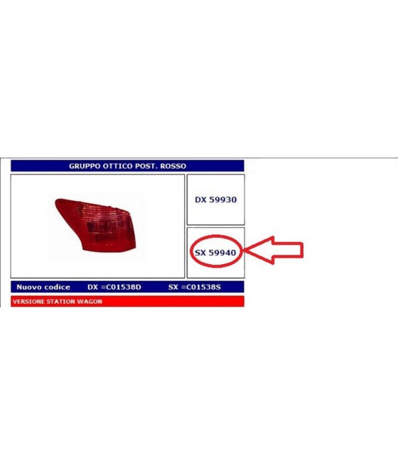 59940 FANALE POSTERIORE SX...
