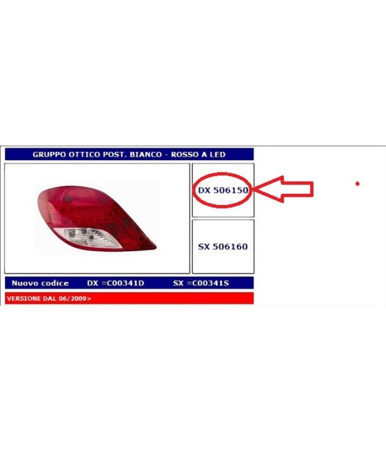 506150 FANALE POSTERIORE DX...
