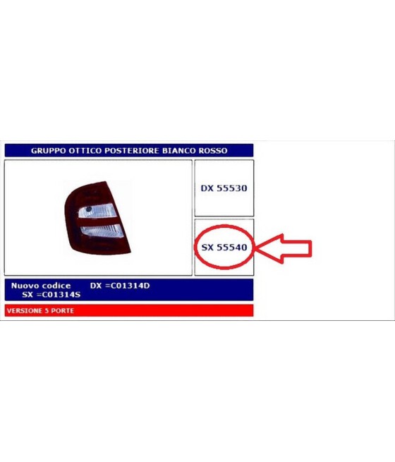 55540 FANALEPOSTERIORE SX...