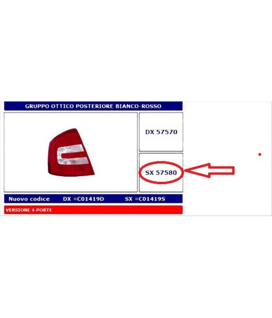 57580 FANALE POSTERIORE SX...