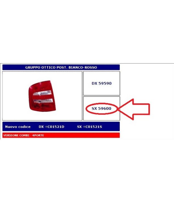 59600 FANALE POSTERIORE SX...
