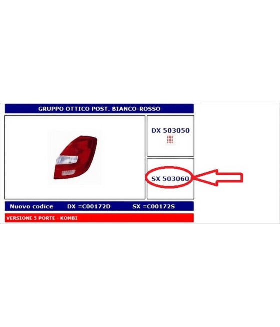 503060 FANALE POSTERIORE SX...