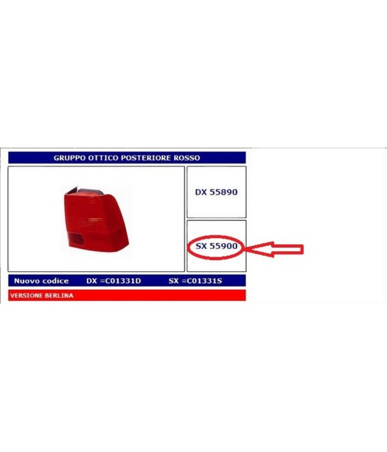 55900 FANALE POSTERIORE SX...