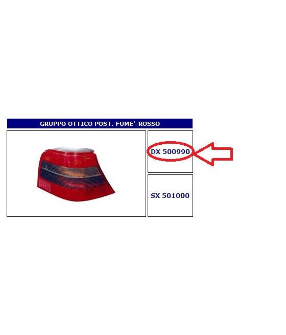 500990 FANALE POSTERIORE DX...
