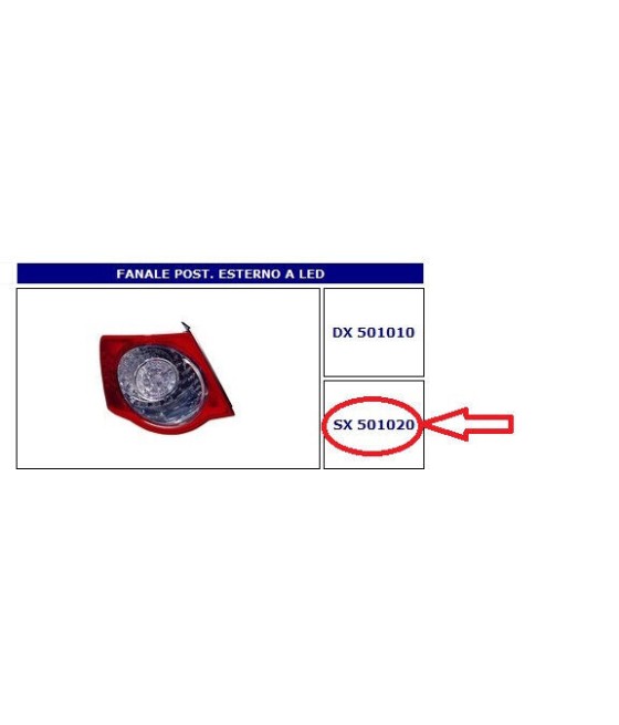 501020 FANALE POSTERIORE...
