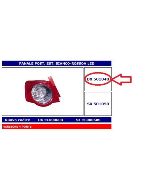 501040 FANALE POSTERIORE...