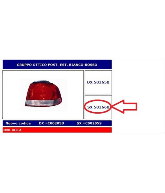 503660 FANALE POSTERIORE...