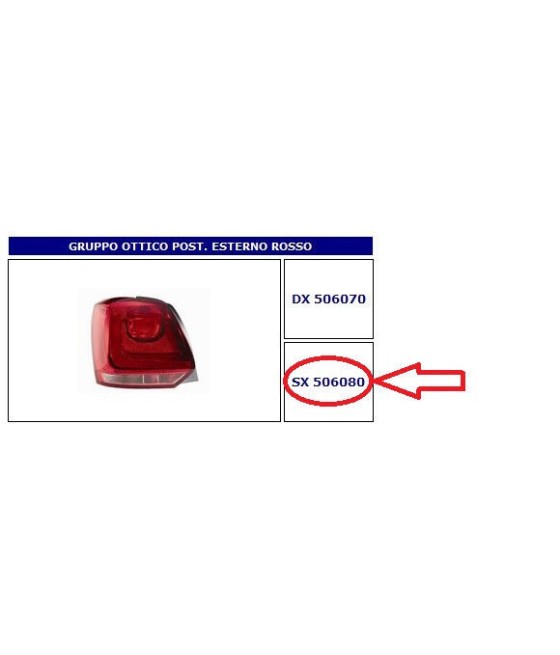 506080 FANALE POSTERIORE SX...