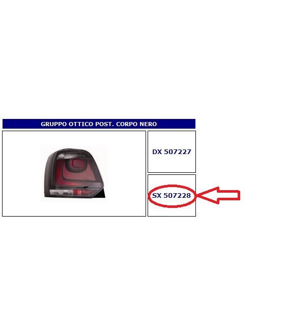 507228 FANALE POSTERIORE SX...