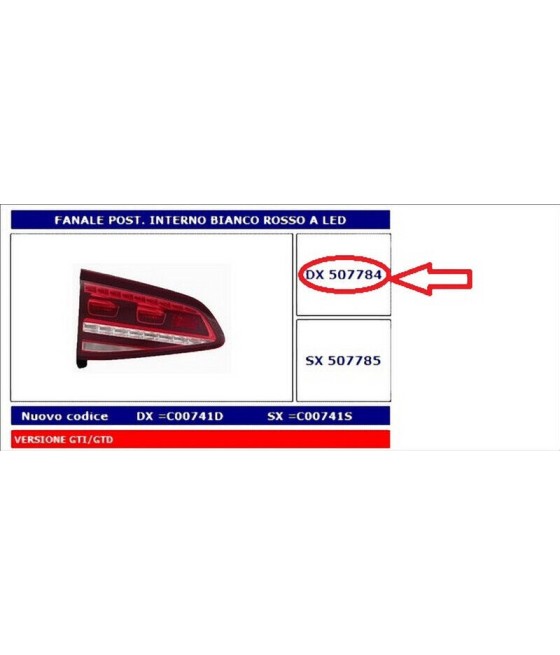 507784 FANALE POSTERIORE...