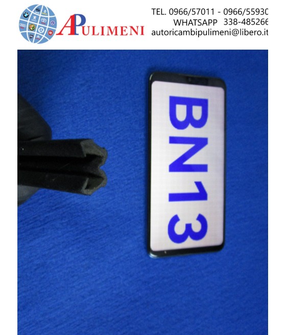GUARNIZIONE CANALINO VELLUTATO VERTICALE VETRO PORTA POST. DX SX ALFASUD LUSSO