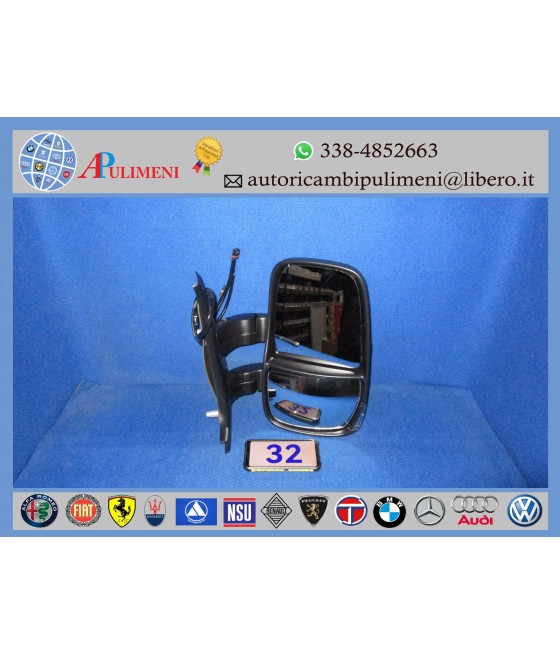 SPECCHIO RETROVISORE DX TERM C/FAN BRACCIO CORTO NERO IVECO DAILY 06- 11