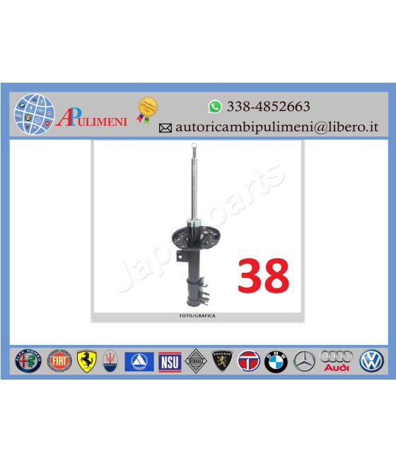 COPPIA AMMORTIZZATORI ANTERIORI DX/SX FIAT 500 500 C ABARTH 2007- FORD KA 2008- JAPANPARTS