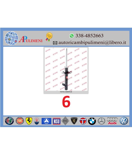 COPPIA AMMORTIZZATORI ANTERIORI DX/SX CITROEN C1 PEUGEOT 107 108 TOYOTA AYGO 1.0 1.2 1.4  KYB