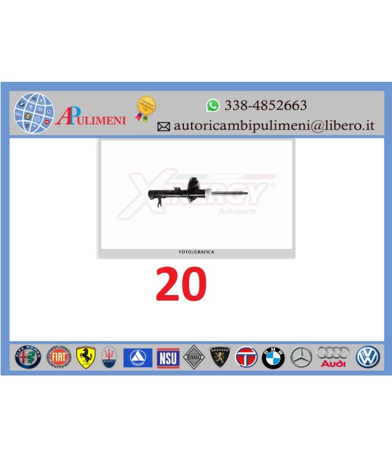 COPPIA AMMORTIZZATORI ANTERIORI DX/SX FORD FOCUS I 1.8 TDCI 1.8 TURBO 2.0 16V 99-04 XENERGY