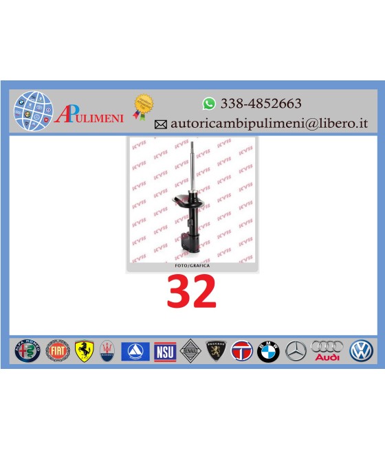 333757 333758 COPPIA AMMORTIZZATORI ANTERIORI DX/SX CITROEN C4 PEUGEOT 307 KYB