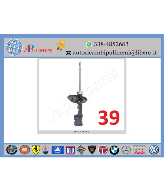 COPPIA AMMORTIZZATORI ANTERIORI DX/SX FIAT 500 500 C ABARTH 2007- FORD KA 2008- JAPANPARTS