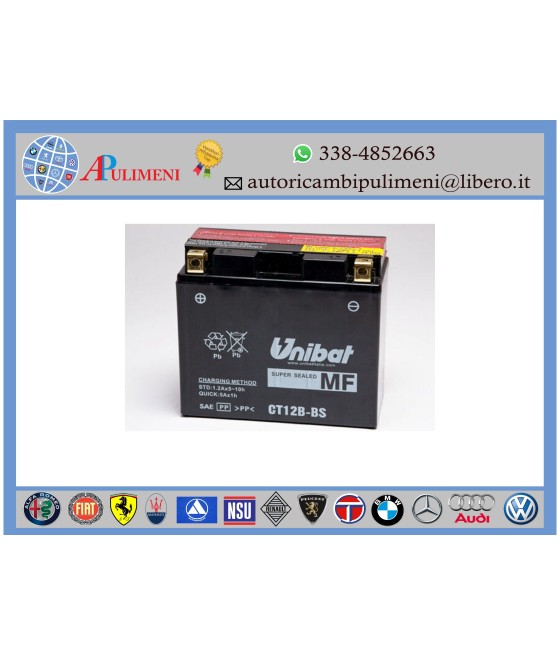 CT12B-BS BATTERIA MOTO 12 V...