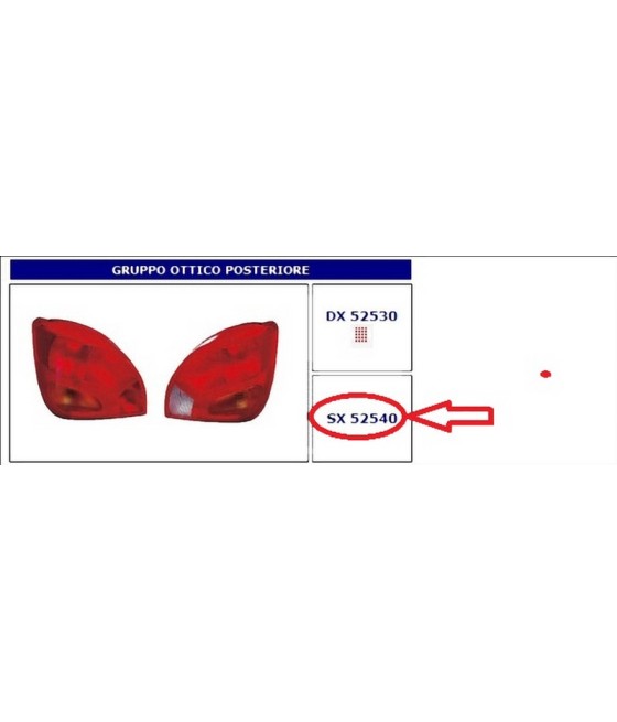 52540 FANALE POSTERIORE SX...