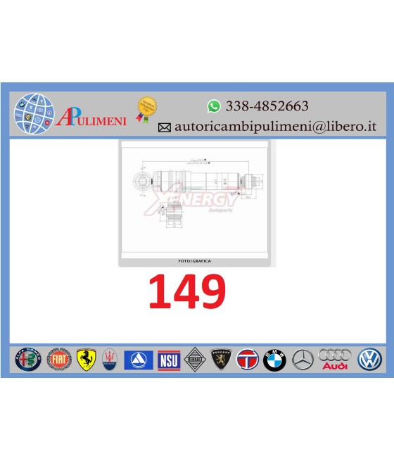 X445344 344445 COPPIA AMMORTIZZATORI POSTERIORI OPEL ASTRA H 04-09 XENERGY