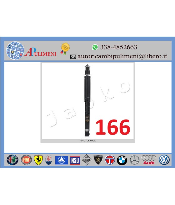 COPPIA AMMORTIZZATORI POSTERIORI MERCEDES CLASSE A W169 04-12 CLASSE B W245 05- JAPKO