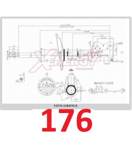X901989 X911989 COPPIA AMMORTIZZATORI ANTERIORI LANCIA YPSILON 2011- XENERGY