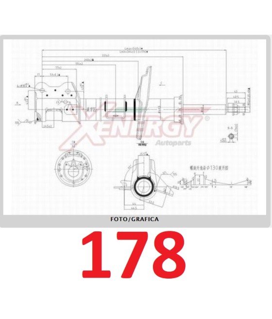 X901989 X911989 COPPIA AMMORTIZZATORI ANTERIORI LANCIA YPSILON 2011- XENERGY