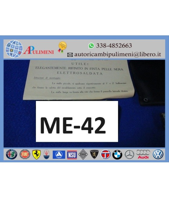 MENSOLA PLANCIA PORTAOGGETTI SOTTOCRUSCOTTO PELLE NERA FIAT 126