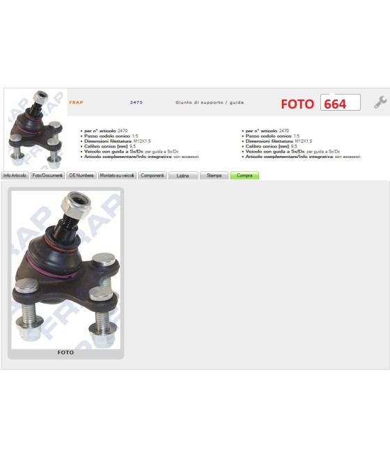 2470 TESTINA BRACCIO...