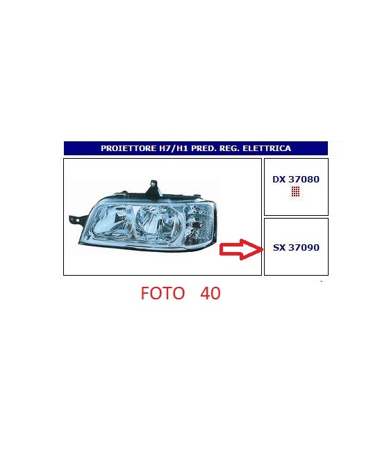 37090 FARO PROIETTORE SX H7...