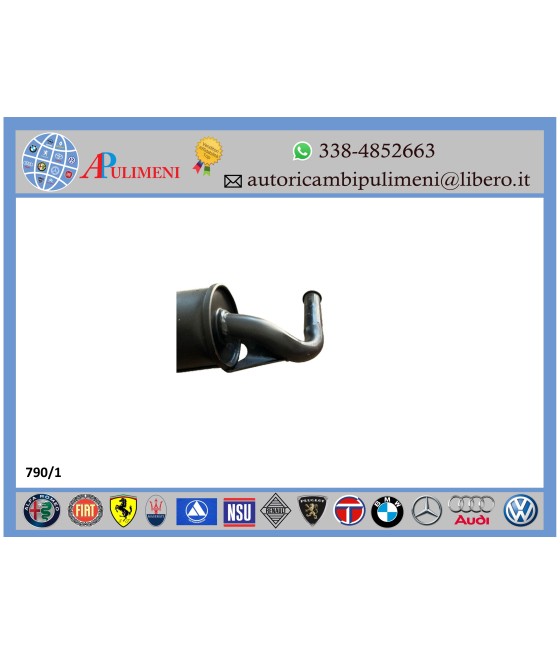 511000 MARMITTA SCARICO TERMINALE NSU PRINZ 4 598cc 30CV 61-73