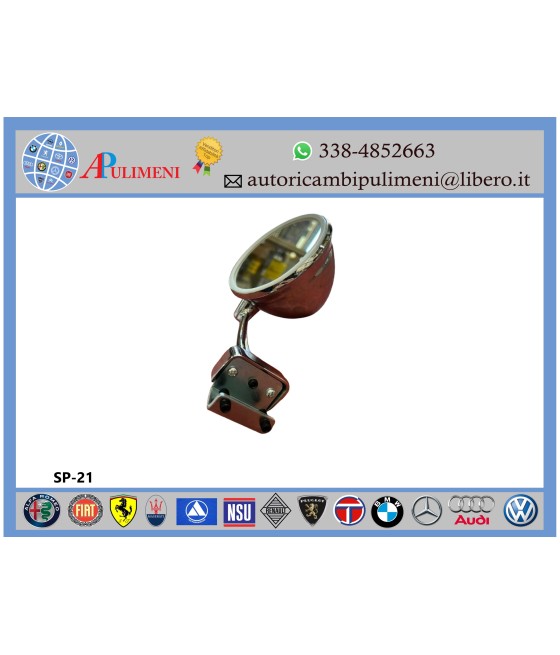 SPECCHIO RETROVISORE CALICE DX/SX CROMATO CANALINO/GRONDINA FIAT 500 D F L R 600
