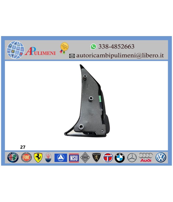 SPECCHIO RETROVISORE ESTERNO SX MANUALE NERO BRACCIO MEDIO IVECO DAILY C 1999-